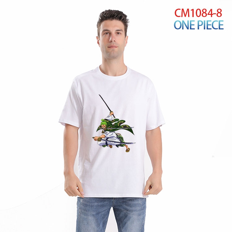 One Piece Printed short-sleeved cotton T-shirt from S to 4XL CM 1084 8