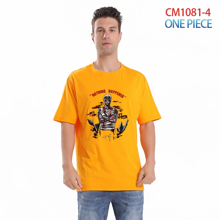 One Piece Printed short-sleeved cotton T-shirt from S to 4XL CM 1081 4