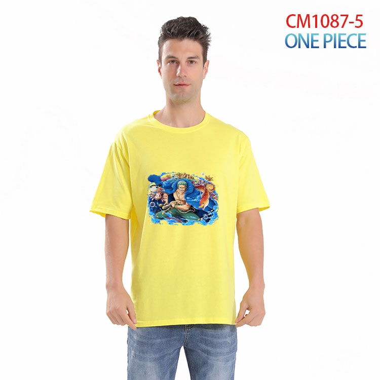 One Piece Printed short-sleeved cotton T-shirt from S to 4XL  CM 1087 5