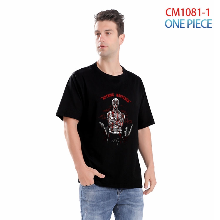 One Piece Printed short-sleeved cotton T-shirt from S to 4XL CM 1081 1