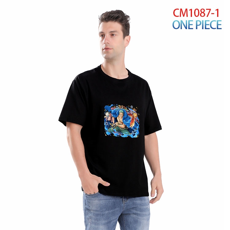 One Piece Printed short-sleeved cotton T-shirt from S to 4XL CM 1087 1