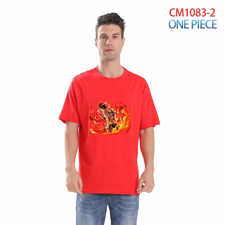 One Piece Printed short-sleeved cotton T-shirt from S to 4XL CM 1083 2