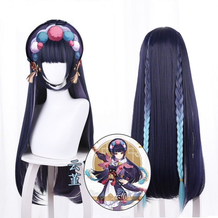 Genshin Impact Two-color long hair   detachable braid cos wig 503W