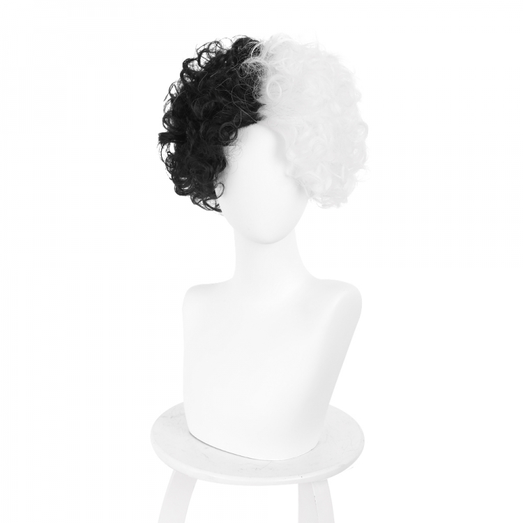CruelladeVil  Half black half white cos wig 405N