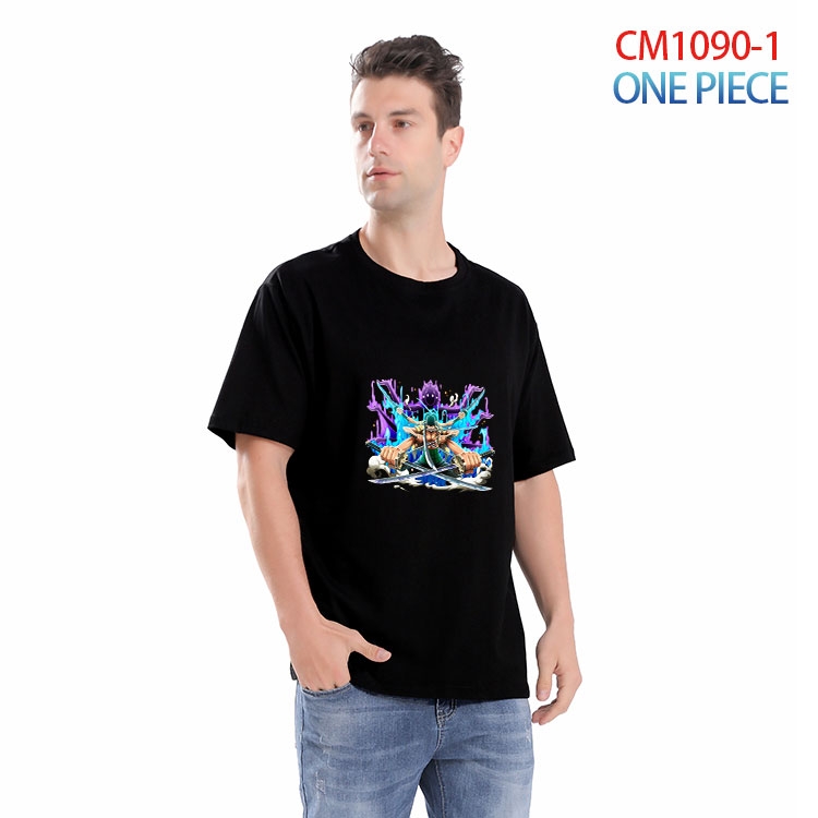 One Piece Printed short-sleeved cotton T-shirt from S to 4XL CM 1090 1