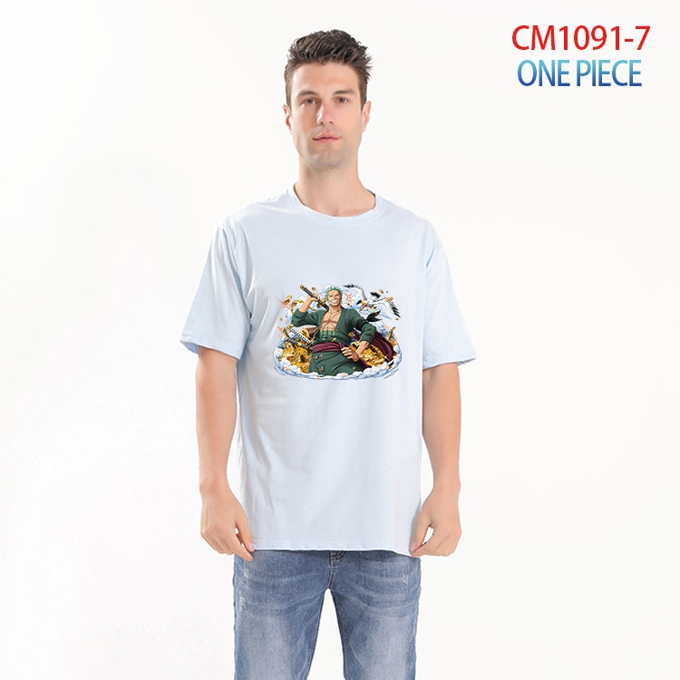 One Piece Printed short-sleeved cotton T-shirt from S to 4XL CM 1091 7