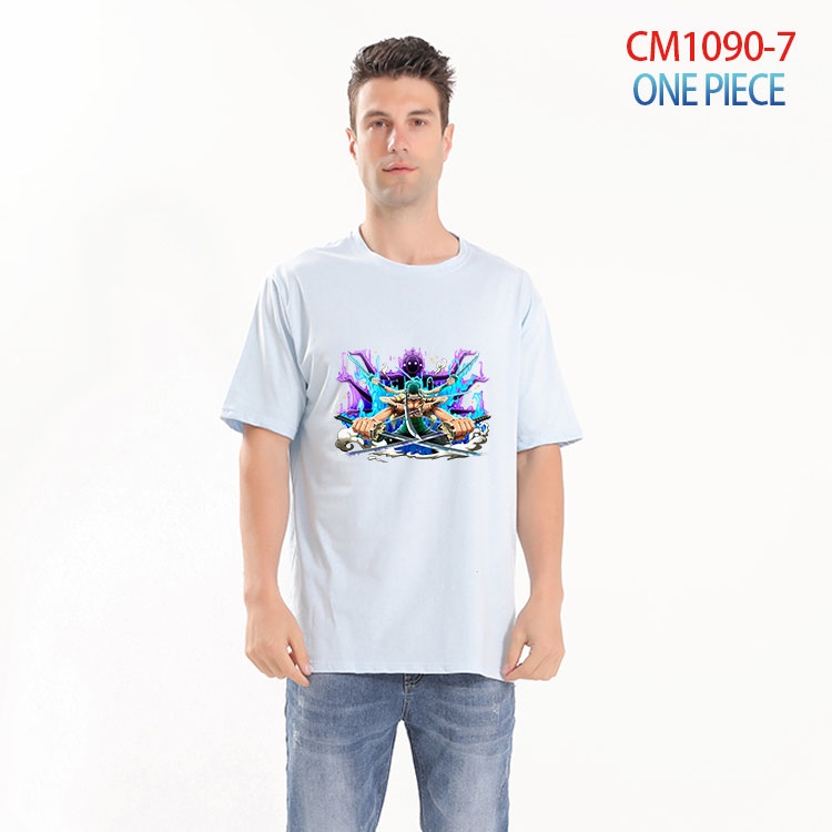 One Piece Printed short-sleeved cotton T-shirt from S to 4XL  CM 1090 7