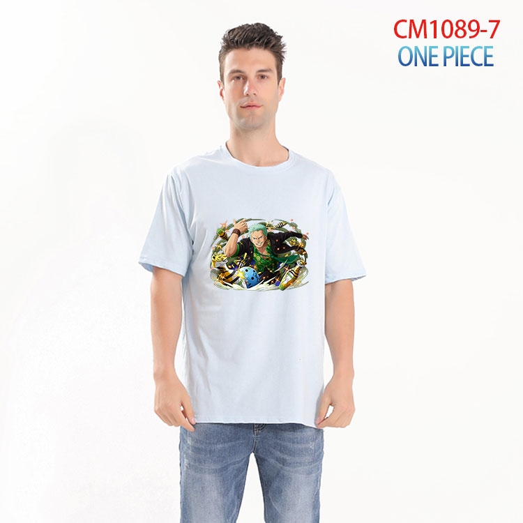 One Piece Printed short-sleeved cotton T-shirt from S to 4XL  CM 1089 7