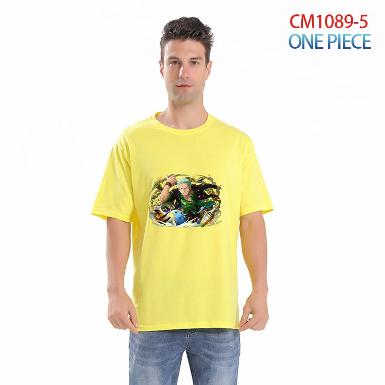 One Piece Printed short-sleeved cotton T-shirt from S to 4XL CM 1089 5