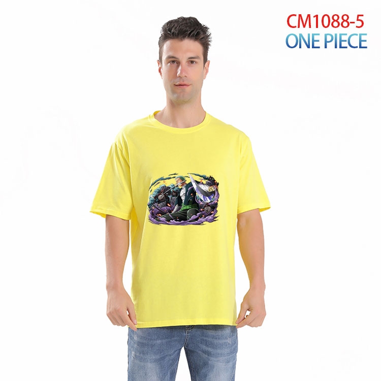 One Piece Printed short-sleeved cotton T-shirt from S to 4XL CM 1088 5