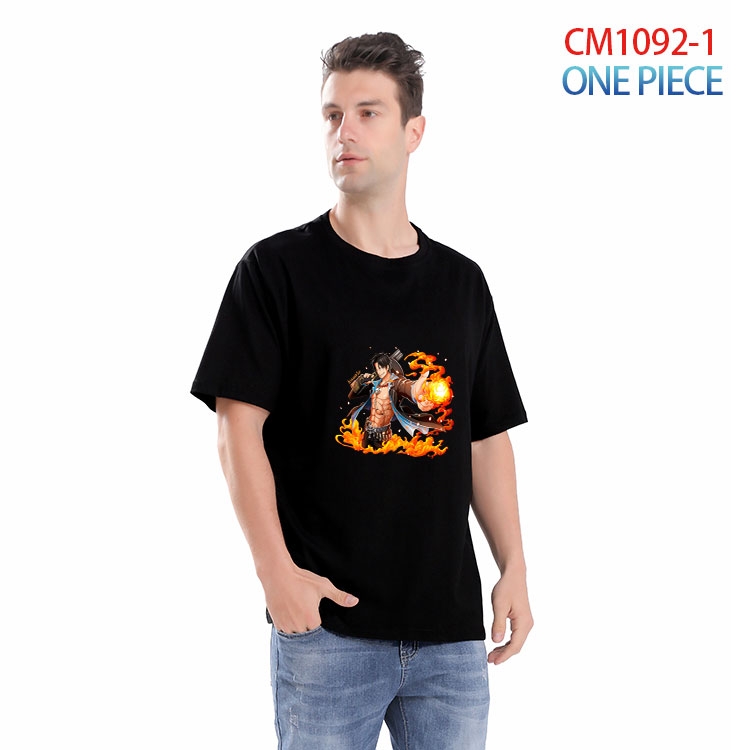 One Piece Printed short-sleeved cotton T-shirt from S to 4XL CM 1092 1