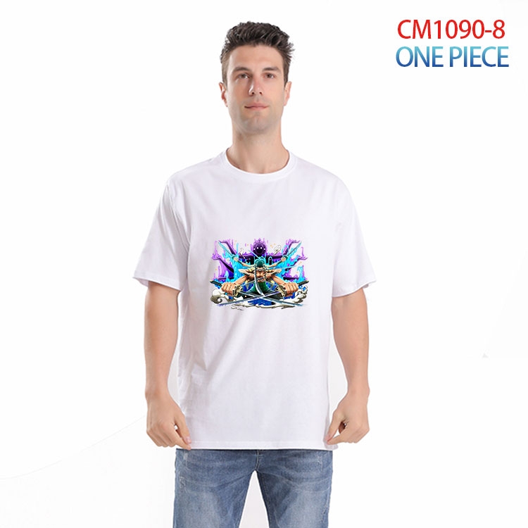 One Piece Printed short-sleeved cotton T-shirt from S to 4XL CM 1090 8