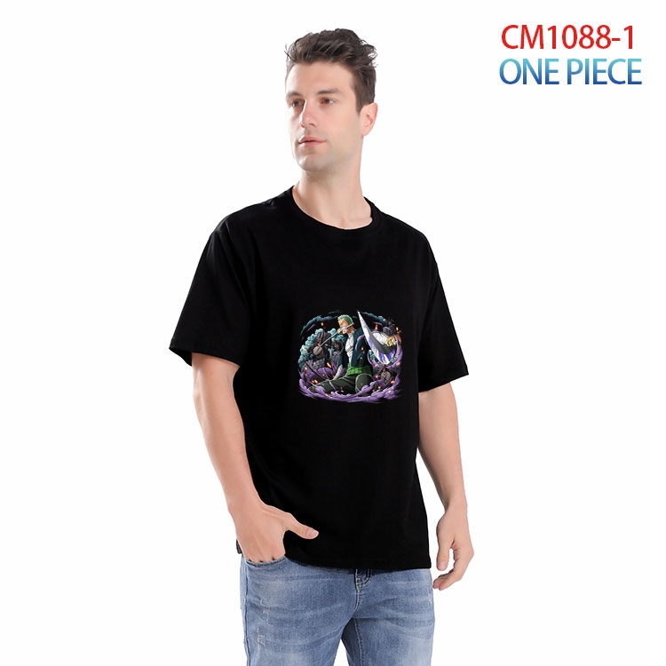 One Piece Printed short-sleeved cotton T-shirt from S to 4XL CM 1088 1