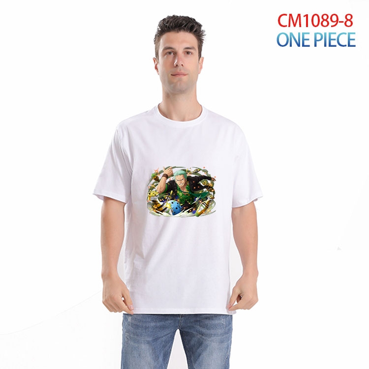 One Piece Printed short-sleeved cotton T-shirt from S to 4XL CM 1089 8