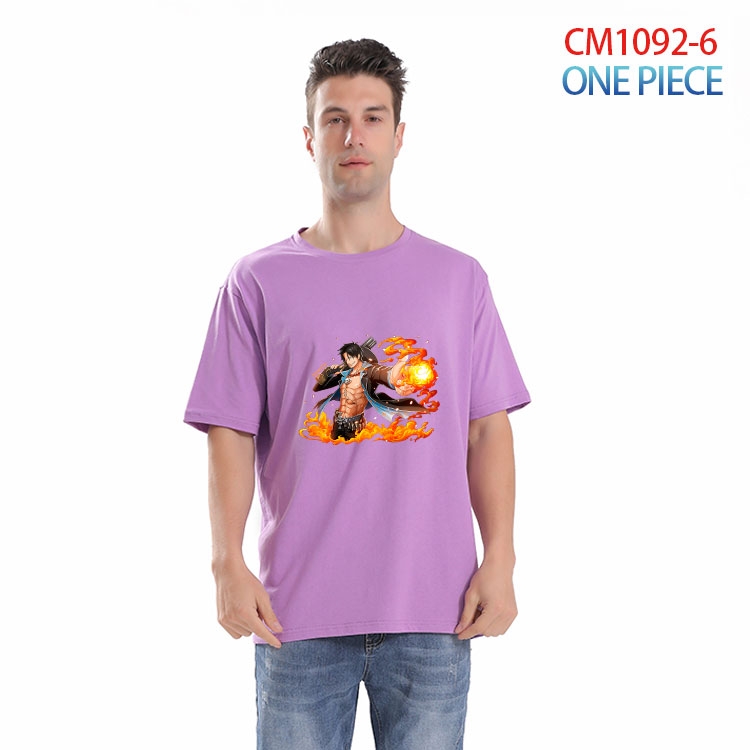 One Piece Printed short-sleeved cotton T-shirt from S to 4XL CM 1092 6