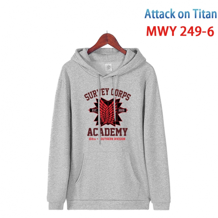 Shingeki no Kyojin Cotton Hooded Patch Pocket Sweatshirt from S to 4XL  MWY 249 6