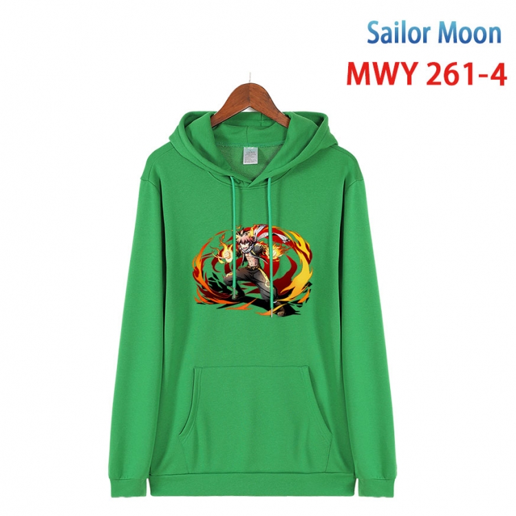 Fairy tail  cartoon  Hooded Patch Pocket Sweatshirt from S to 4XL MWY 261 4