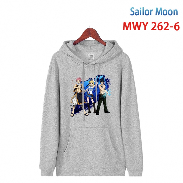 Fairy tail  cartoon  Hooded Patch Pocket Sweatshirt from S to 4XL MWY 262 6