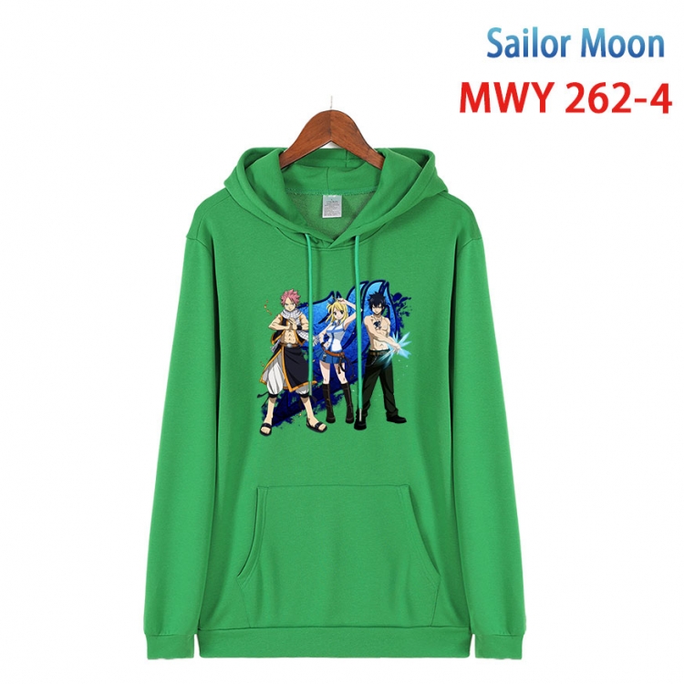 Fairy tail  cartoon  Hooded Patch Pocket Sweatshirt from S to 4XL MWY 262 4