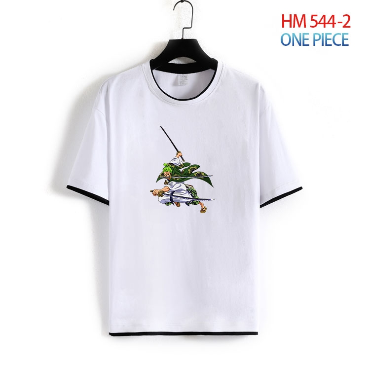 One Piece Cotton round neck short sleeve T-shirt from S to 6XL HM 544 2
