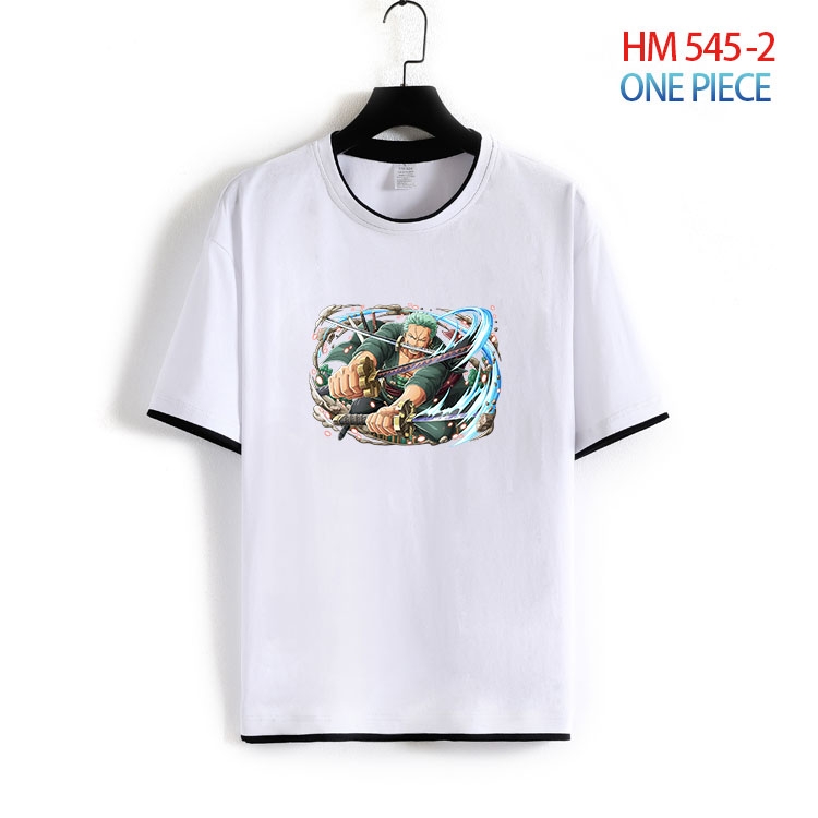 One Piece Cotton round neck short sleeve T-shirt from S to 6XL HM 545 2
