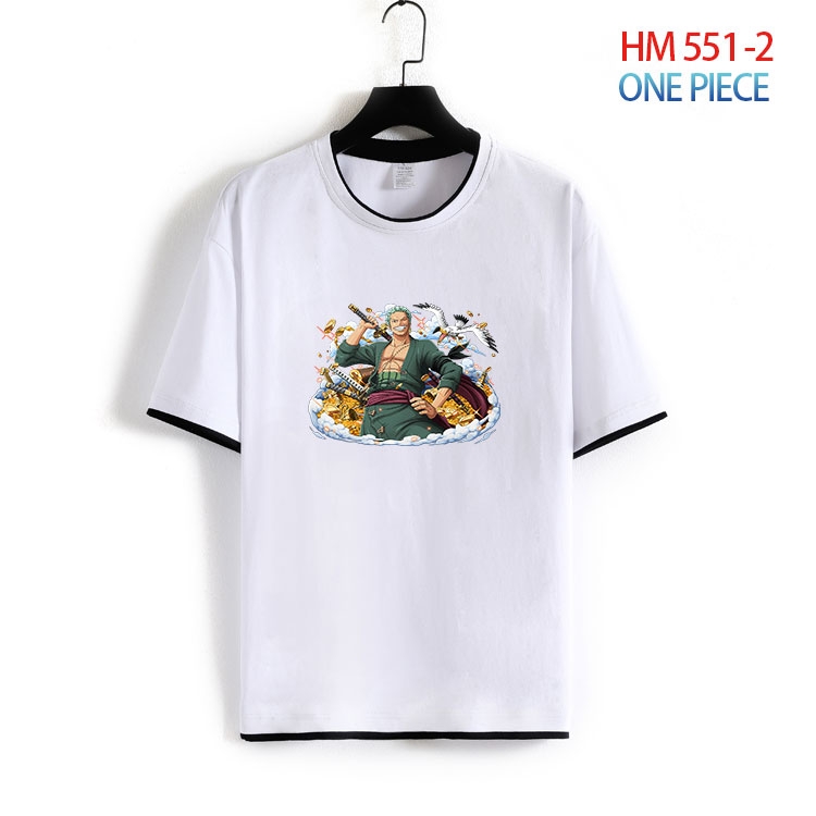 One Piece Cotton round neck short sleeve T-shirt from S to 6XL HM 551 2