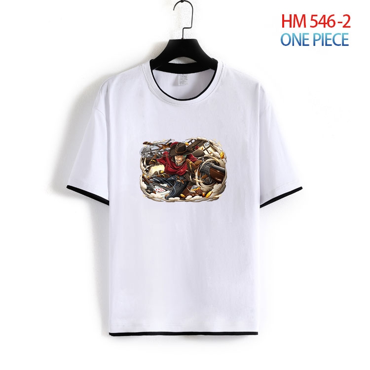 One Piece Cotton round neck short sleeve T-shirt from S to 6XL HM 546 2