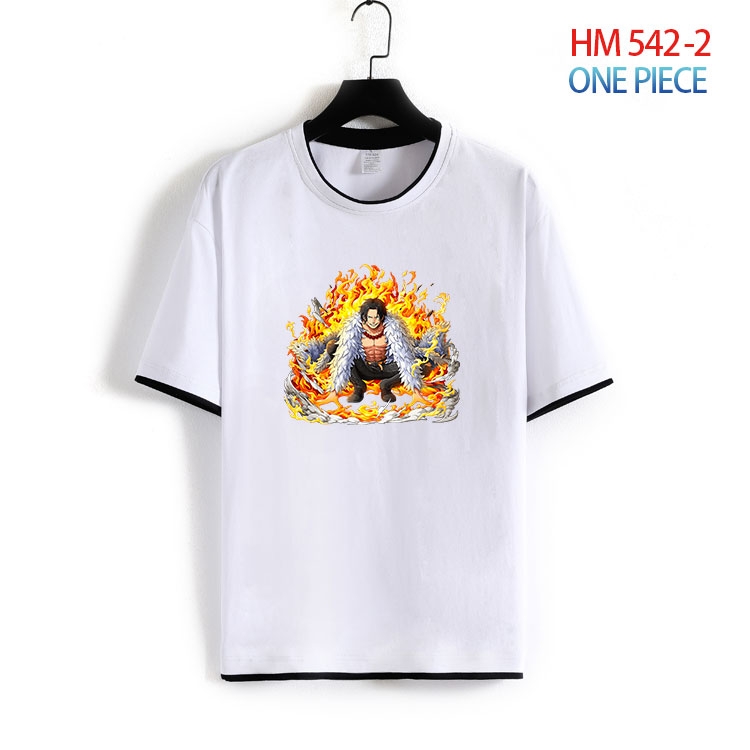 One Piece Cotton round neck short sleeve T-shirt from S to 6XL HM 542 2