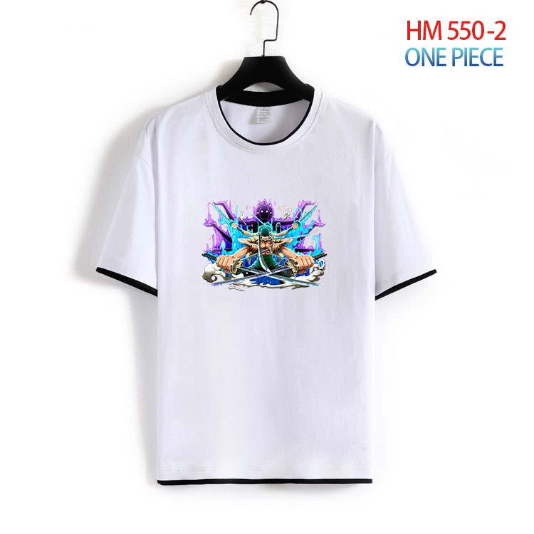 One Piece Cotton round neck short sleeve T-shirt from S to 6XL HM 550 2
