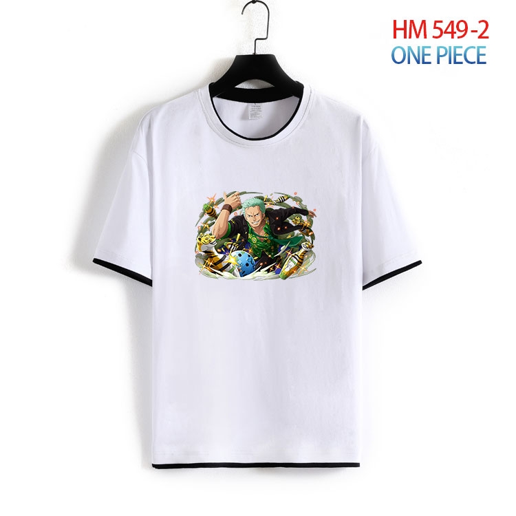 One Piece Cotton round neck short sleeve T-shirt from S to 6XL HM 549 2