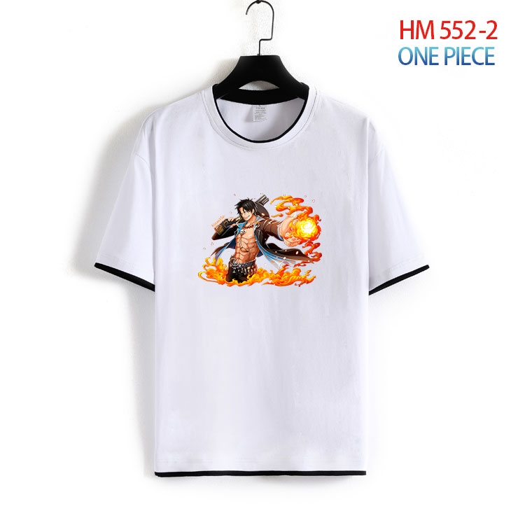 One Piece Cotton round neck short sleeve T-shirt from S to 6XL HM 552 2