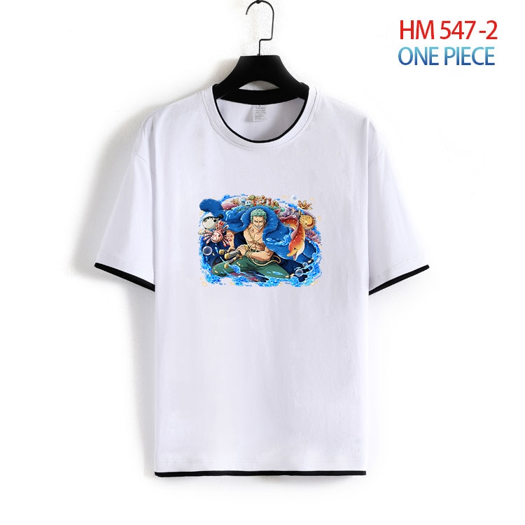 One Piece Cotton round neck short sleeve T-shirt from S to 6XL HM 547 2