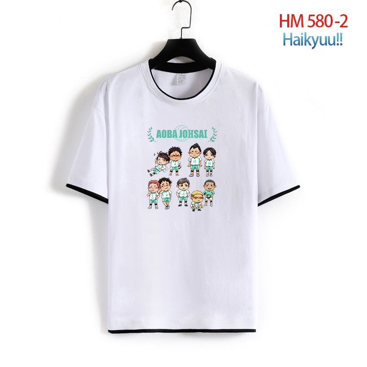 Haikyuu!! Cotton round neck short sleeve T-shirt from S to 6XL  HM 580 2