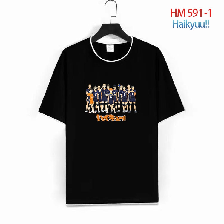 Haikyuu!! Cotton round neck short sleeve T-shirt from S to 6XL  HM 591 1