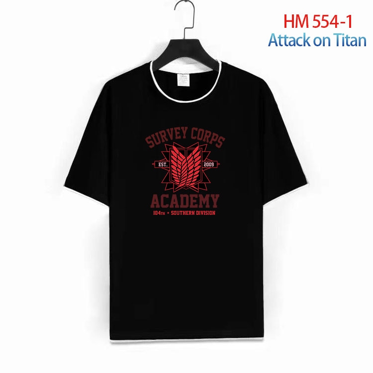 Shingeki no Kyojin Cotton round neck short sleeve T-shirt from S to 6XL  HM 554 1