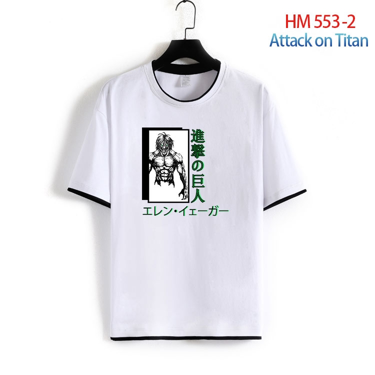 Shingeki no Kyojin Cotton round neck short sleeve T-shirt from S to 6XL   HM 553 2
