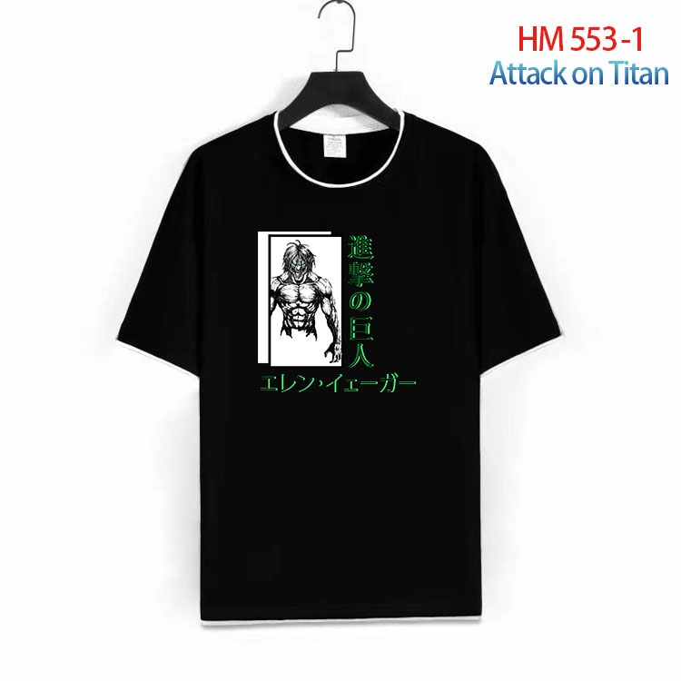 Shingeki no Kyojin Cotton round neck short sleeve T-shirt from S to 6XL   HM 553 1