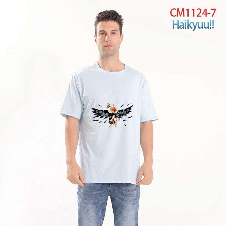 Haikyuu!! Printed short-sleeved cotton T-shirt from S to 4XL  CM-1124-7