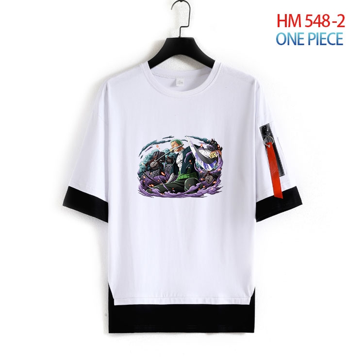 One Piece round neck fake two loose T-shirts from S to 4XL  HM-548-2