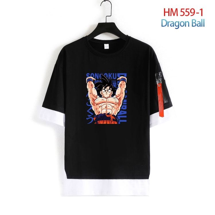 DRAGON BALL round neck fake two loose T-shirts from S to 4XL HM-559-1