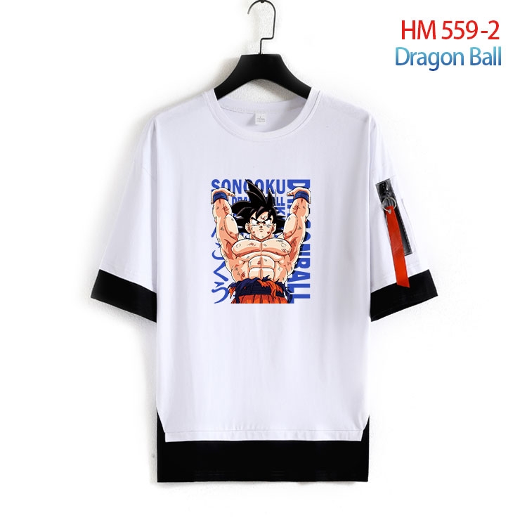 DRAGON BALL round neck fake two loose T-shirts from S to 4XL  HM-559-2