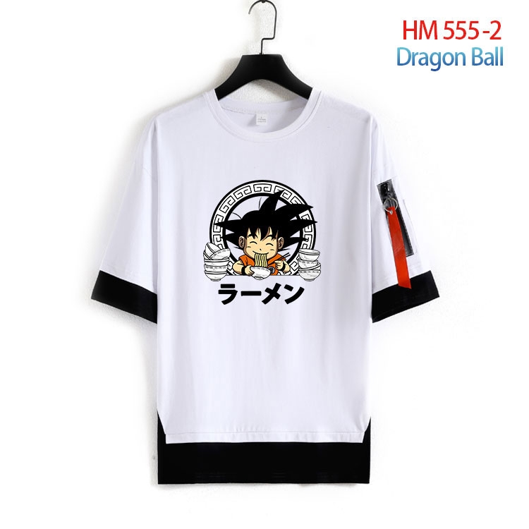 DRAGON BALL round neck fake two loose T-shirts from S to 4XL  HM-555-2