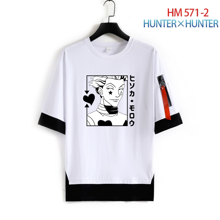 HunterXHunter round neck fake two loose T-shirts from S to 4XL   HM-571-2