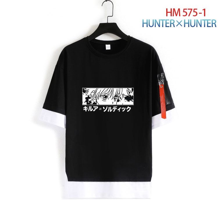 HunterXHunter round neck fake two loose T-shirts from S to 4XL  HM-575-1