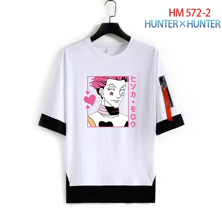 HunterXHunter round neck fake two loose T-shirts from S to 4XL   HM-572-2