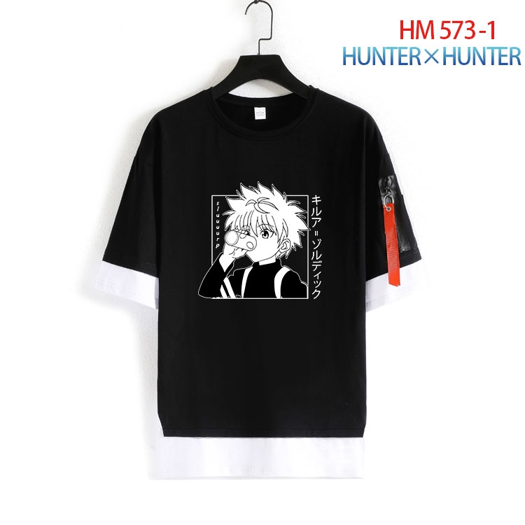 HunterXHunter round neck fake two loose T-shirts from S to 4XL  HM-573-1