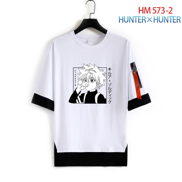 HunterXHunter round neck fake two loose T-shirts from S to 4XL  HM-573-2