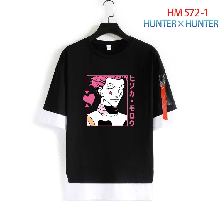HunterXHunter round neck fake two loose T-shirts from S to 4XL  HM-572-1