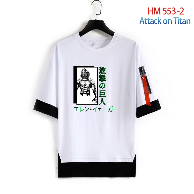 Shingeki no Kyojin round neck fake two loose T-shirts from S to 4XL   HM-553-2