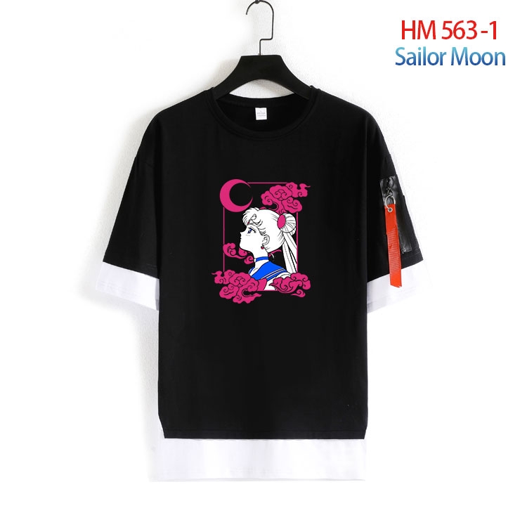 sailormoon round neck fake two loose T-shirts from S to 4XL HM-563-1